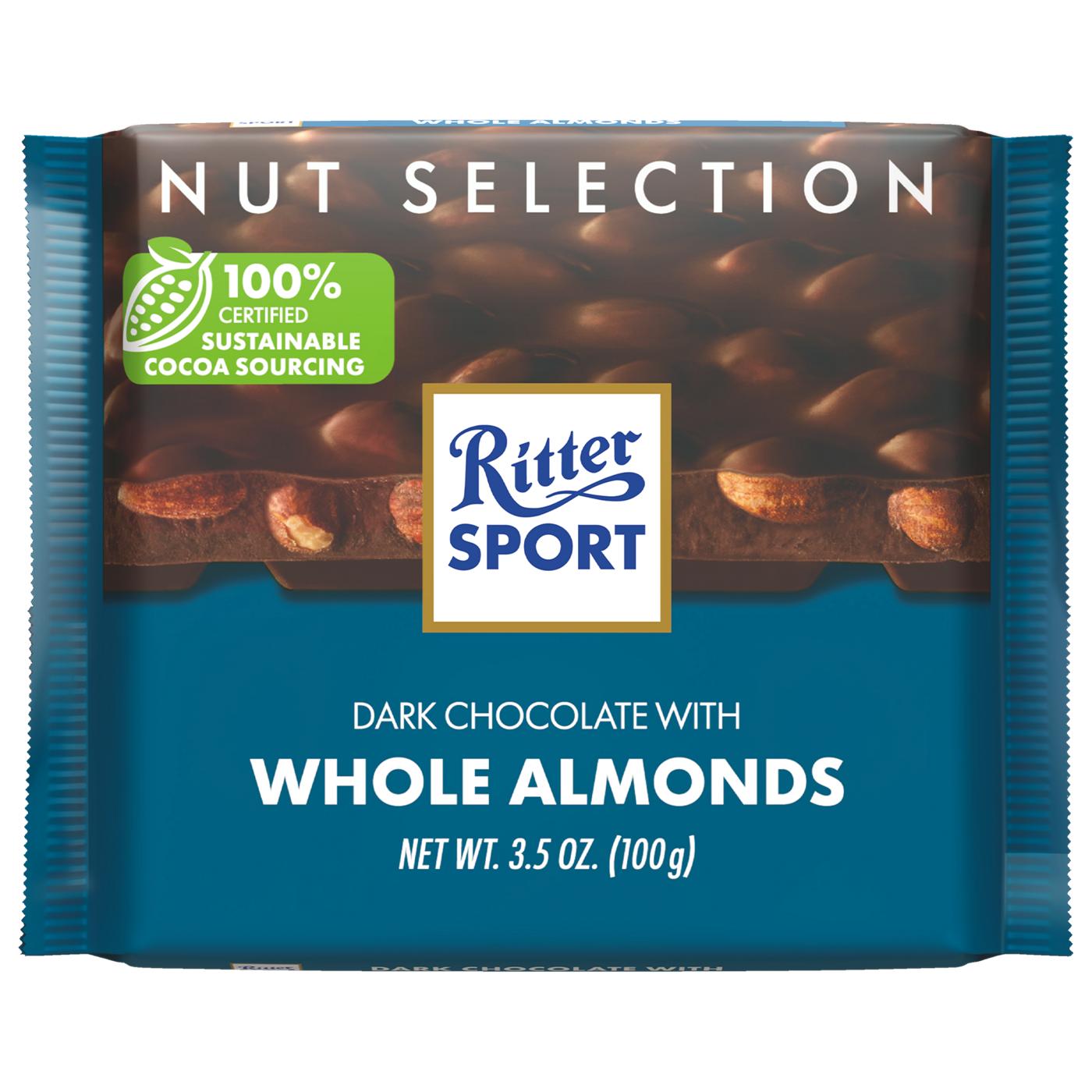 Ritter Sport Dark Chocolate with Whole Almonds; image 1 of 3