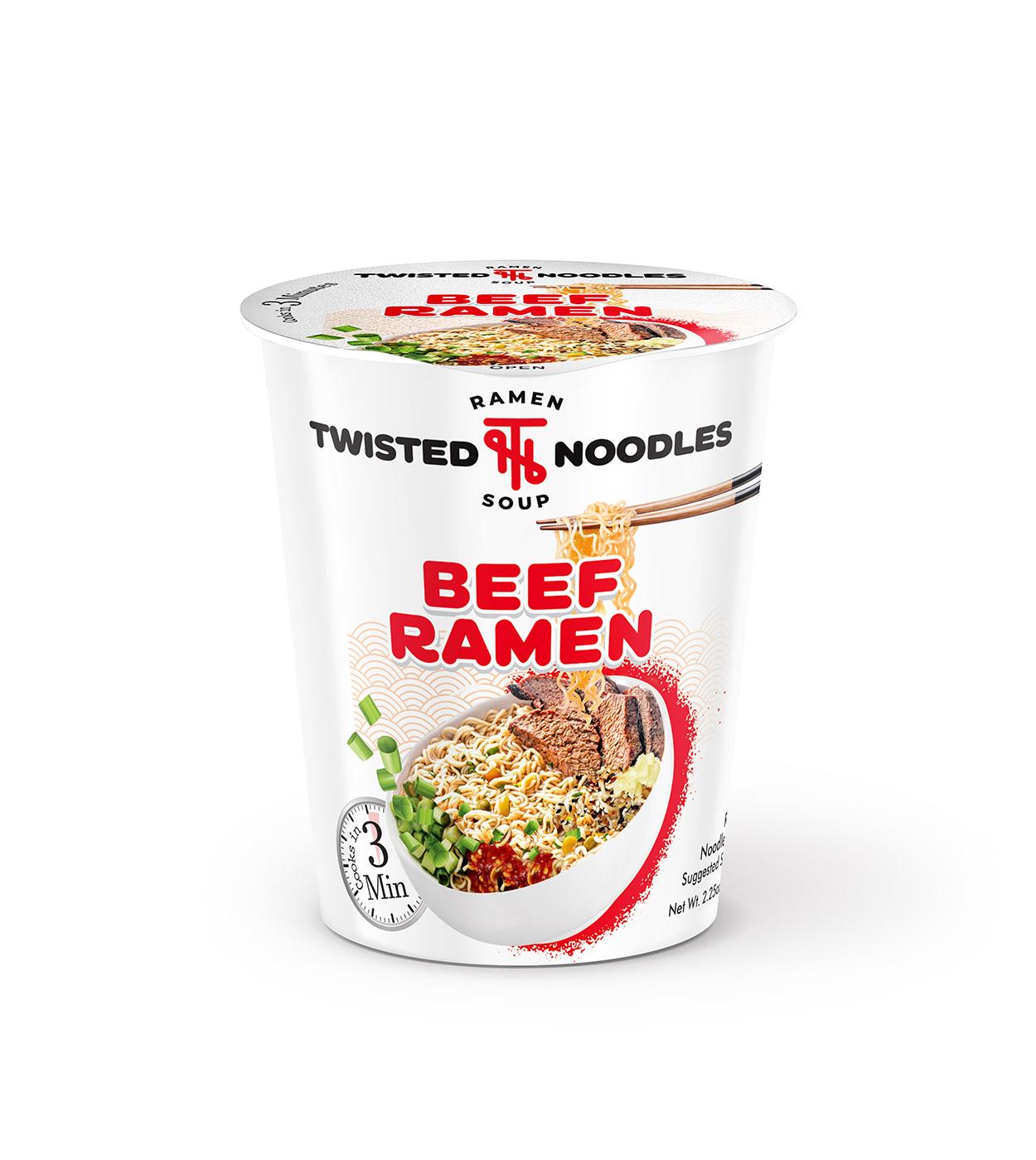 Twisted Noodles Beef Ramen Soup Cup; image 1 of 2