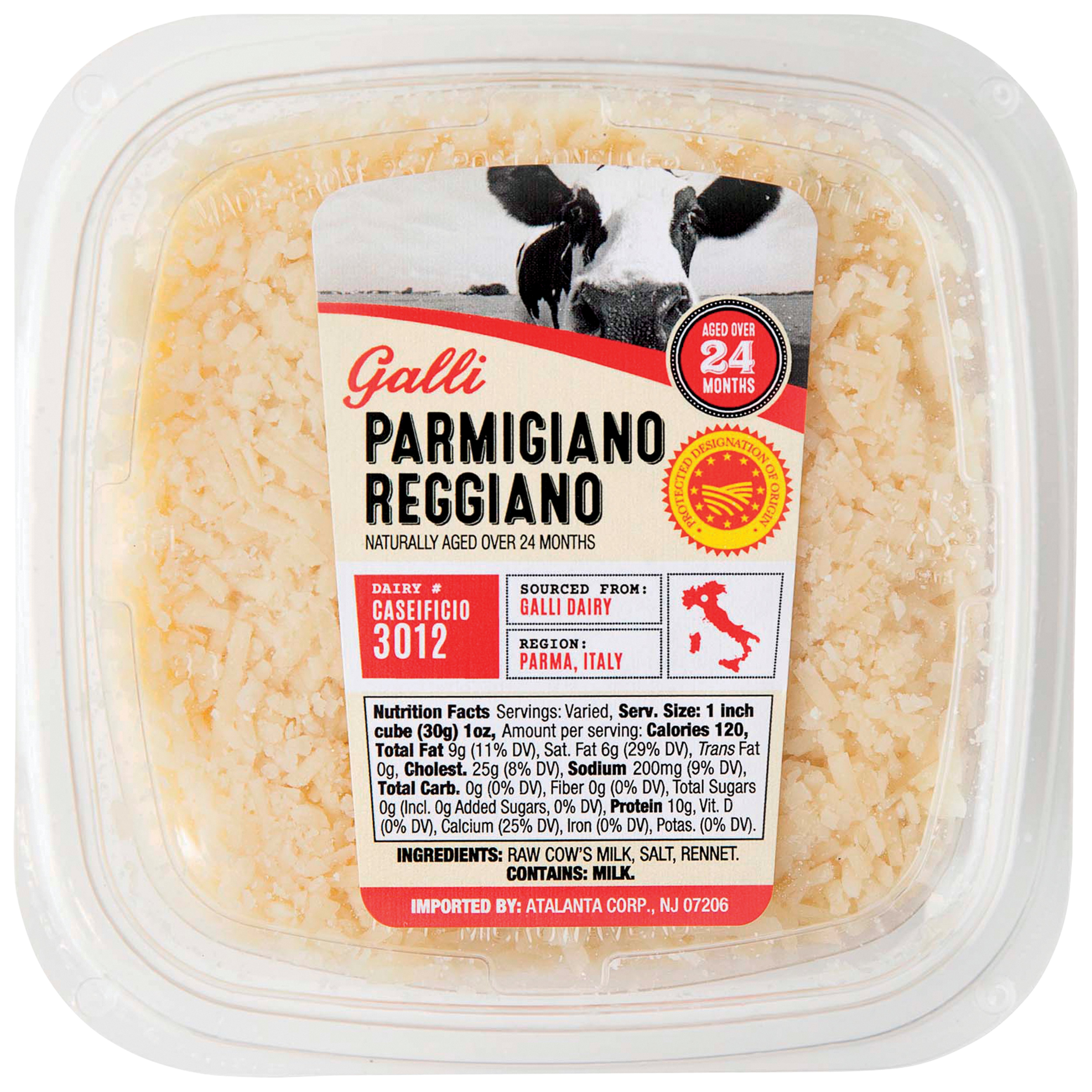 Galli Parmigiano Reggiano Shredded Cheese, Avg. 0.35 lb