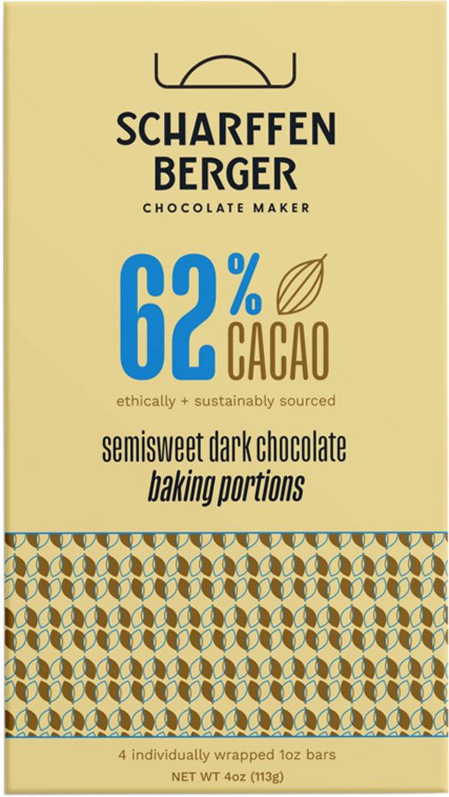 Scharffen Berger 62% Cacao Semi Sweet Dark Chocolate Baking Portions, 4 oz