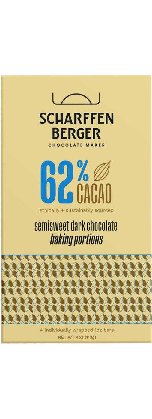 Scharffen Berger 62% Cacao Semi Sweet Dark Chocolate Baking Portions; image 1 of 3