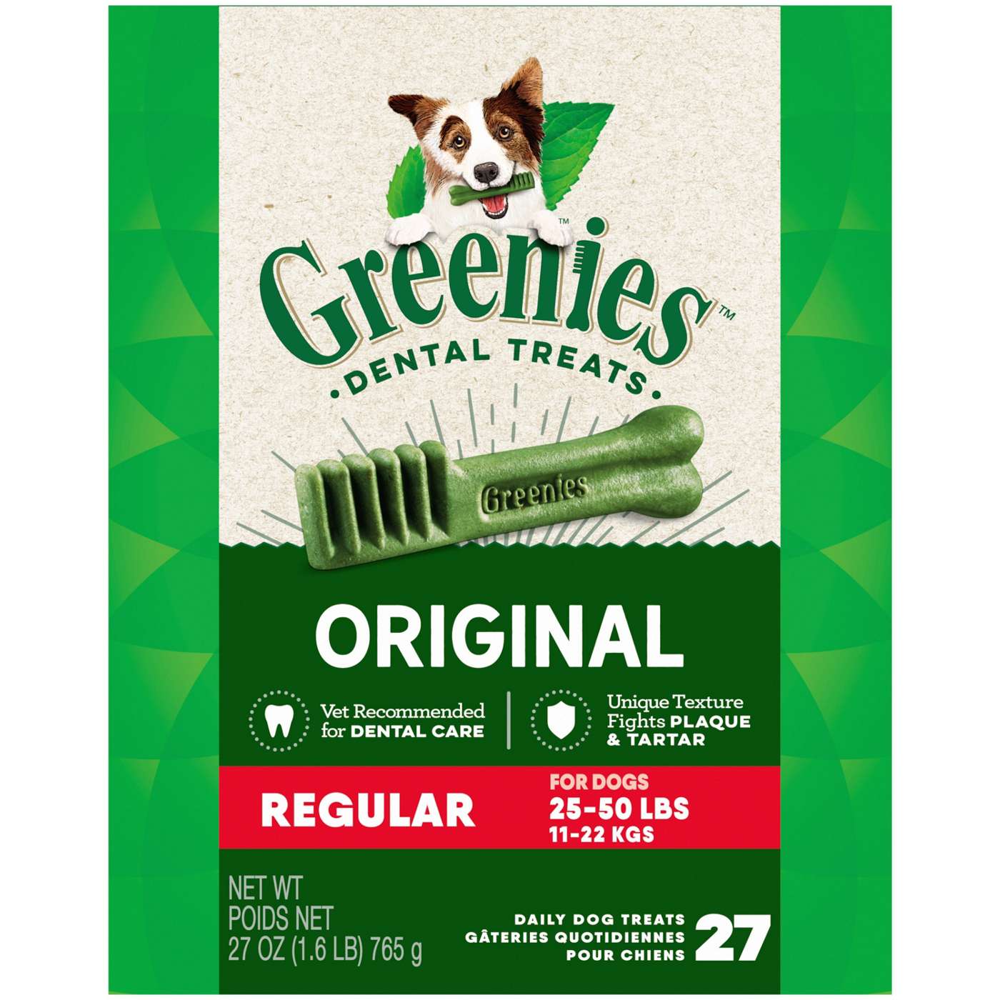 GREENIES Original Regular Natural Dog Dental Care Chews Dog Treats; image 1 of 5