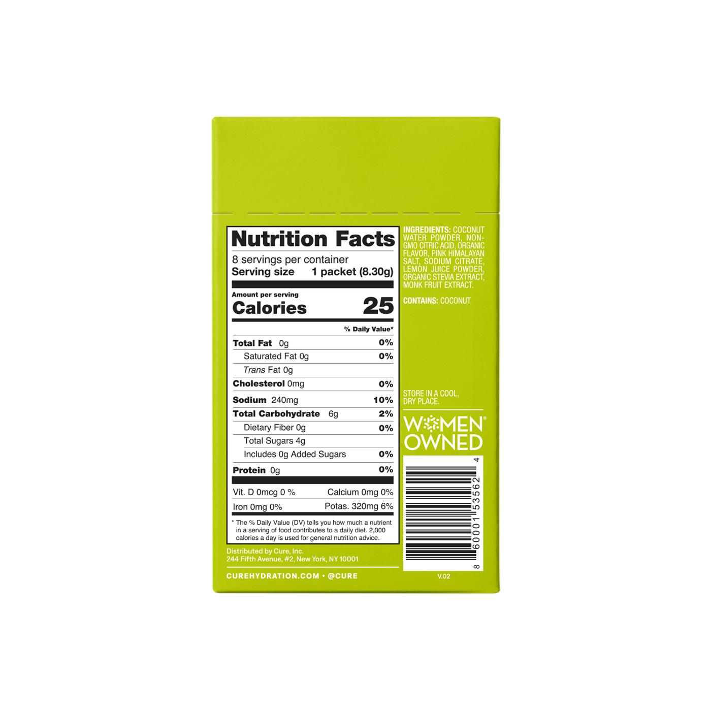 Cure Hydration Lime Hydrating Electrolyte Mix; image 2 of 2