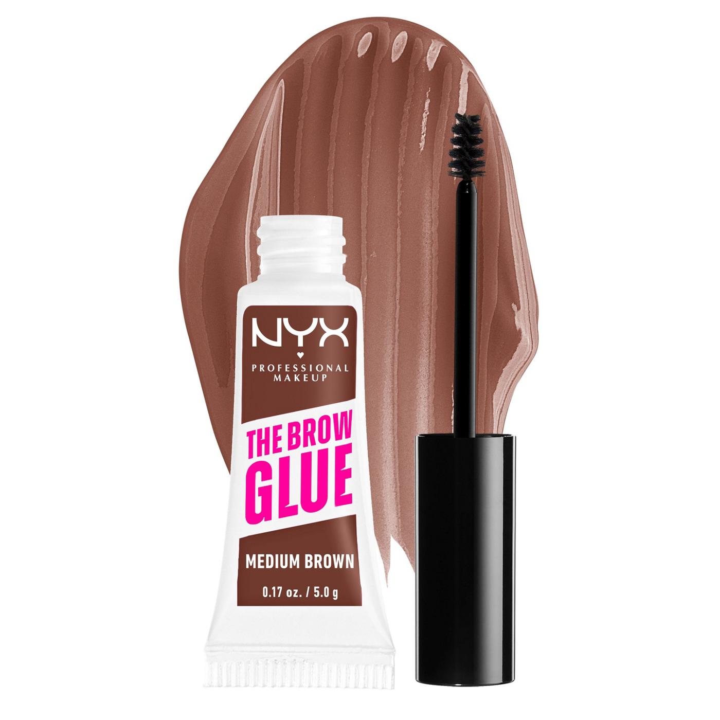 NYX The Brow Glue Instant Brow Styler - Medium Brown; image 4 of 5