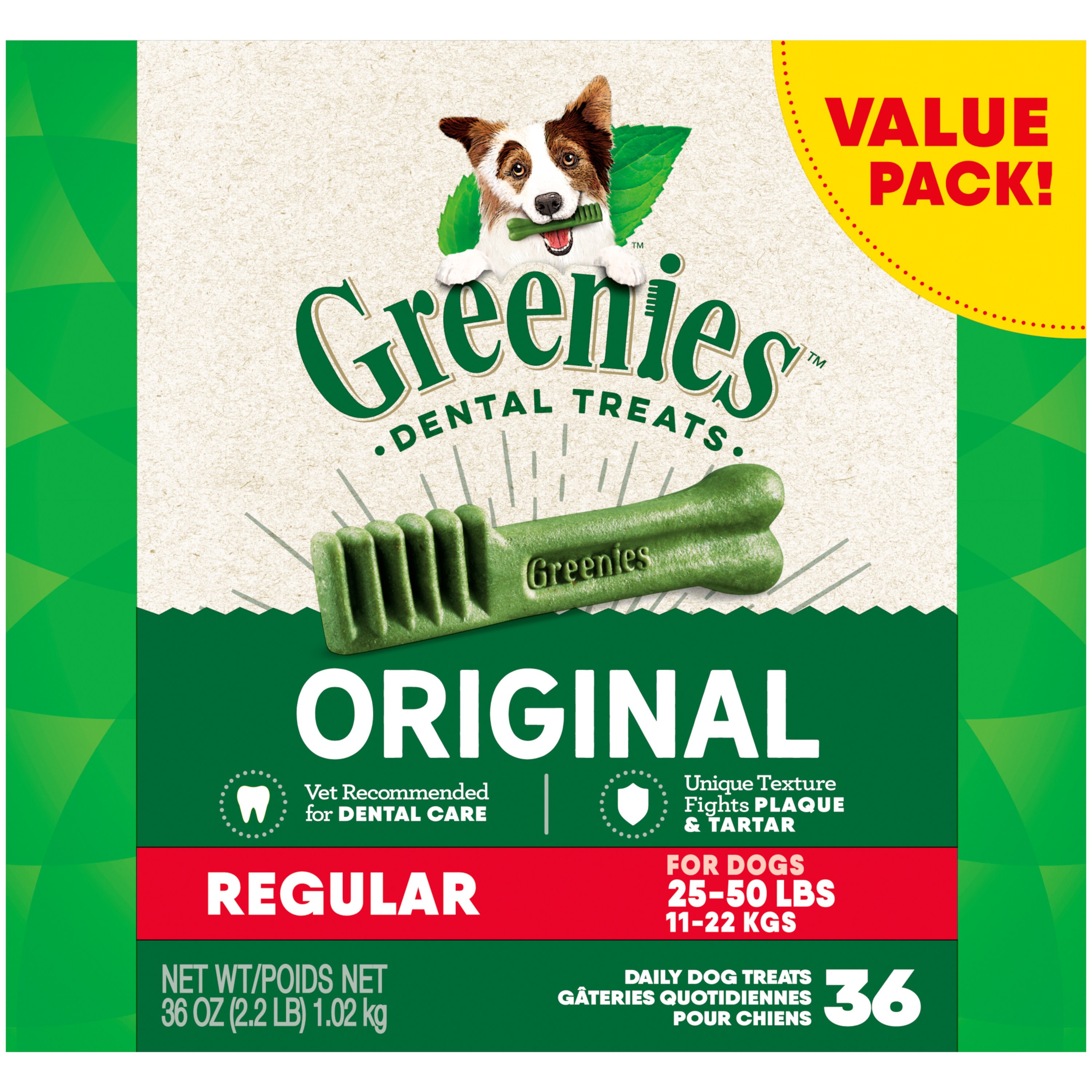 GREENIES Original Regular Natural Dog Dental Care Chews Dog Treats Shop Dental treats at HEB