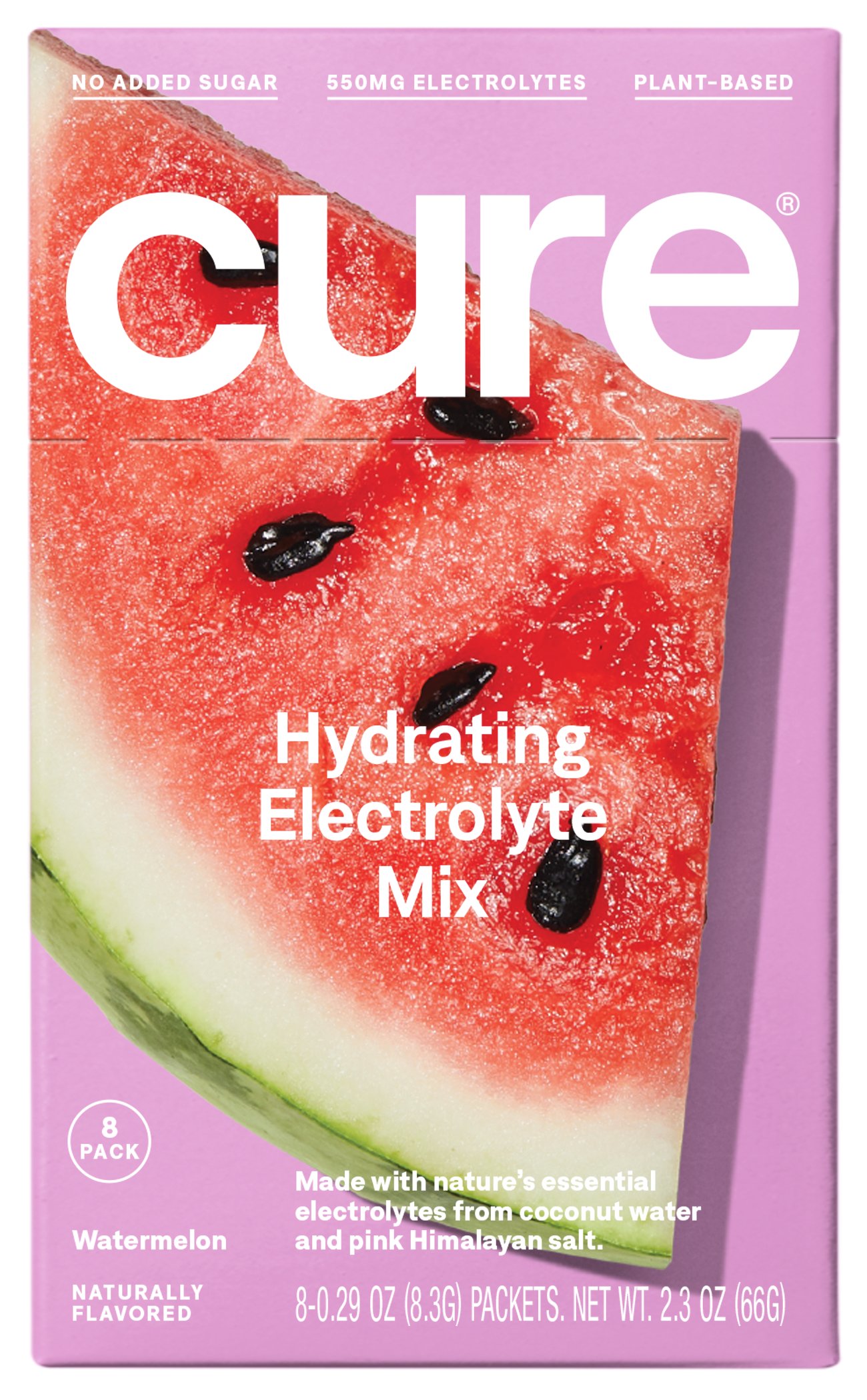 Cure Hydration Watermelon Hydrating Electrolyte Mix, 8 ct