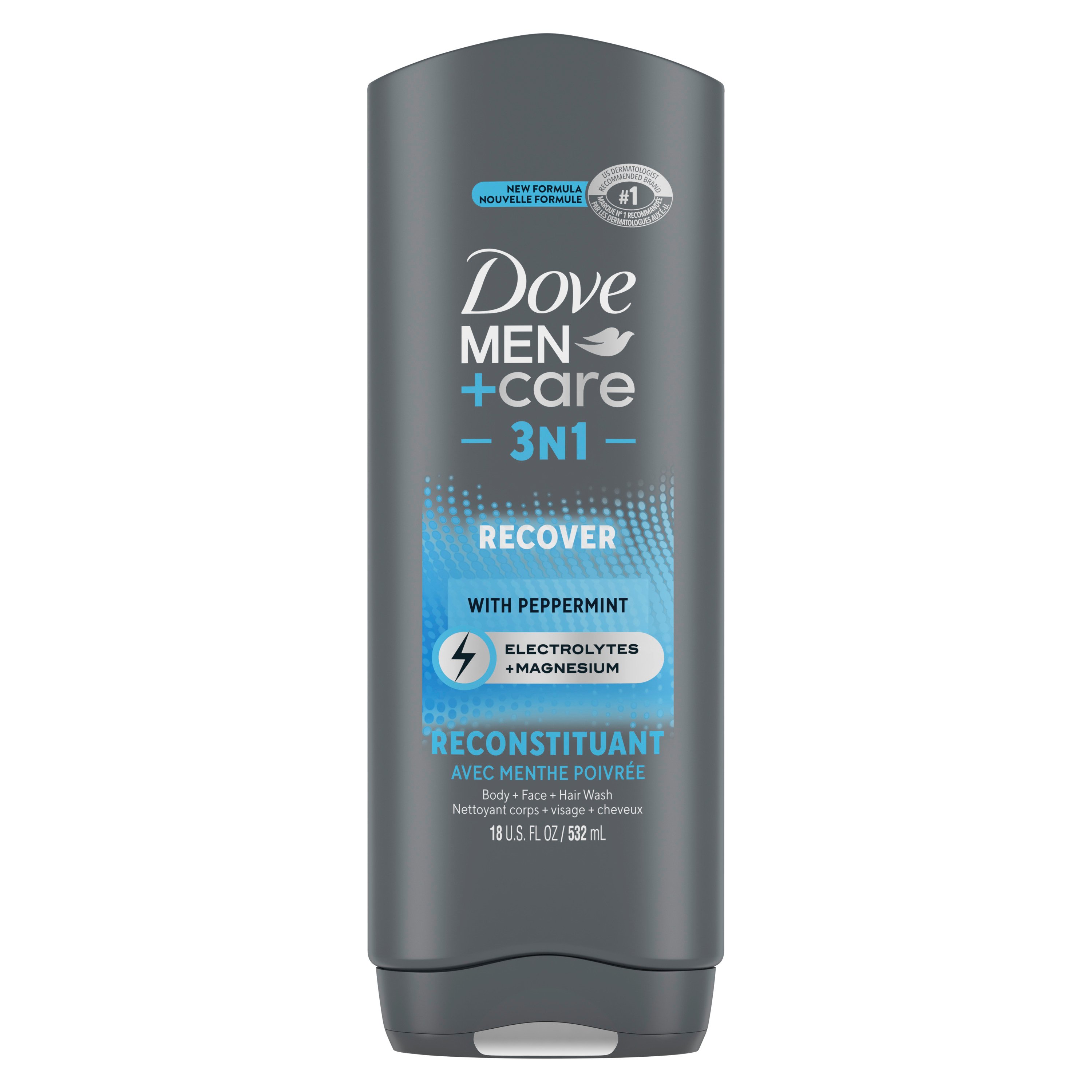 Dove Men+Care Recover 3 in 1 Wash with Peppermint - Shop Body wash