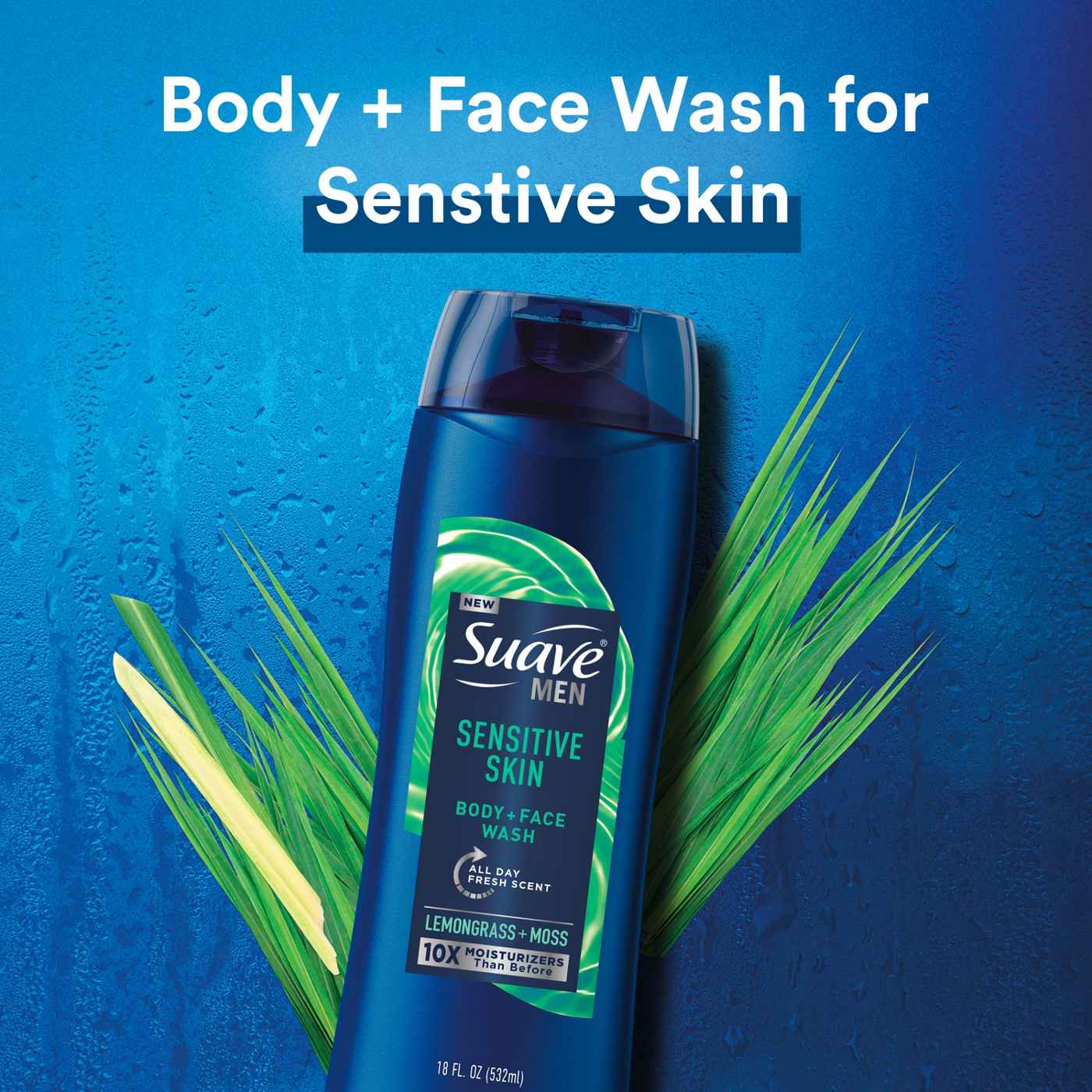 Suave Men Face and Body Wash - Sensitive Skin; image 4 of 6