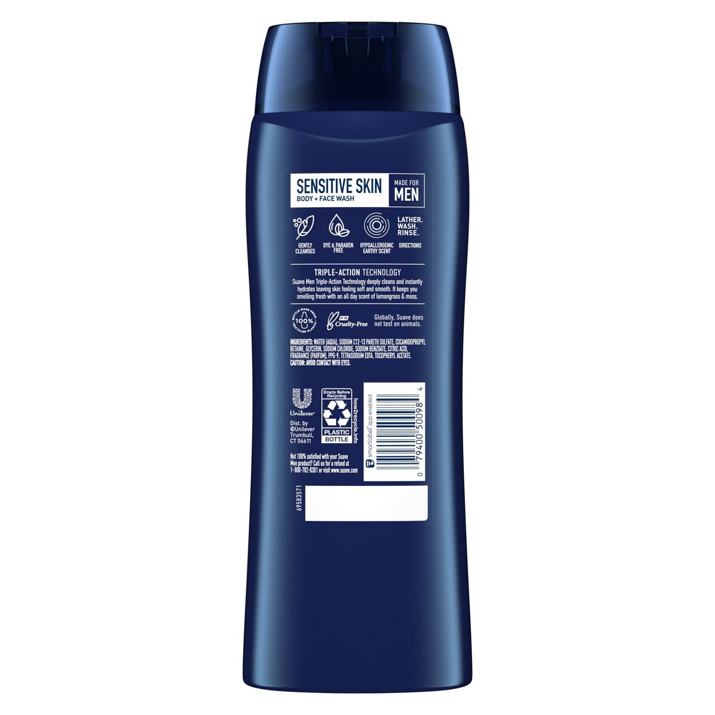 Suave Men Face and Body Wash Sensitive Skin Shop Body wash at HEB