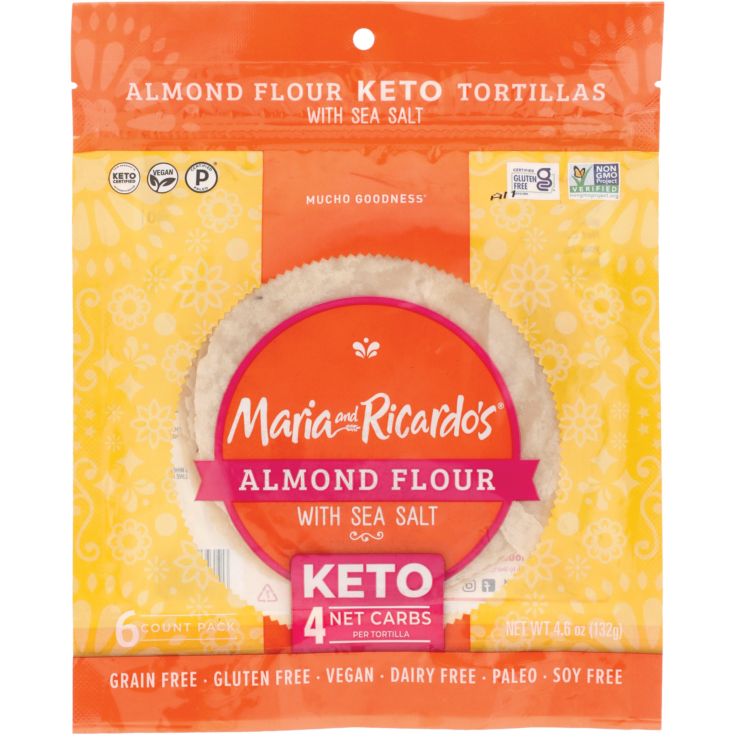 Maria and Ricardo's Almond Flour with Sea Salt Keto Tortillas Shop