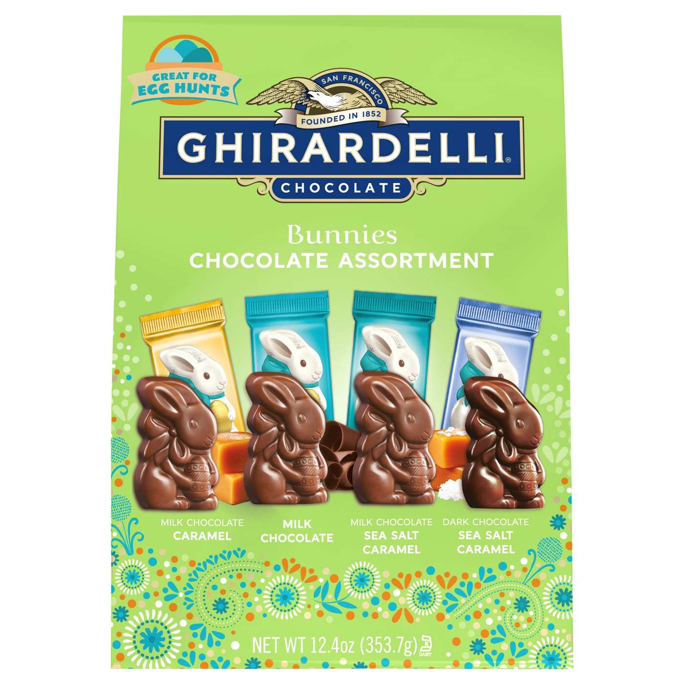 Ghirardelli Assorted Chocolate Bunnies Easter Candy; image 1 of 2