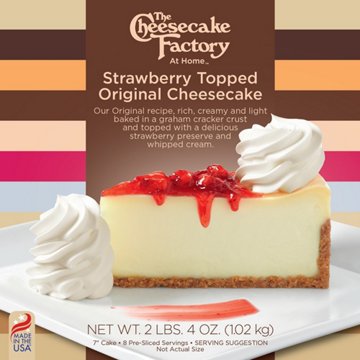 The Cheesecake Factory Strawberry Topped Original Cheesecake, 7"