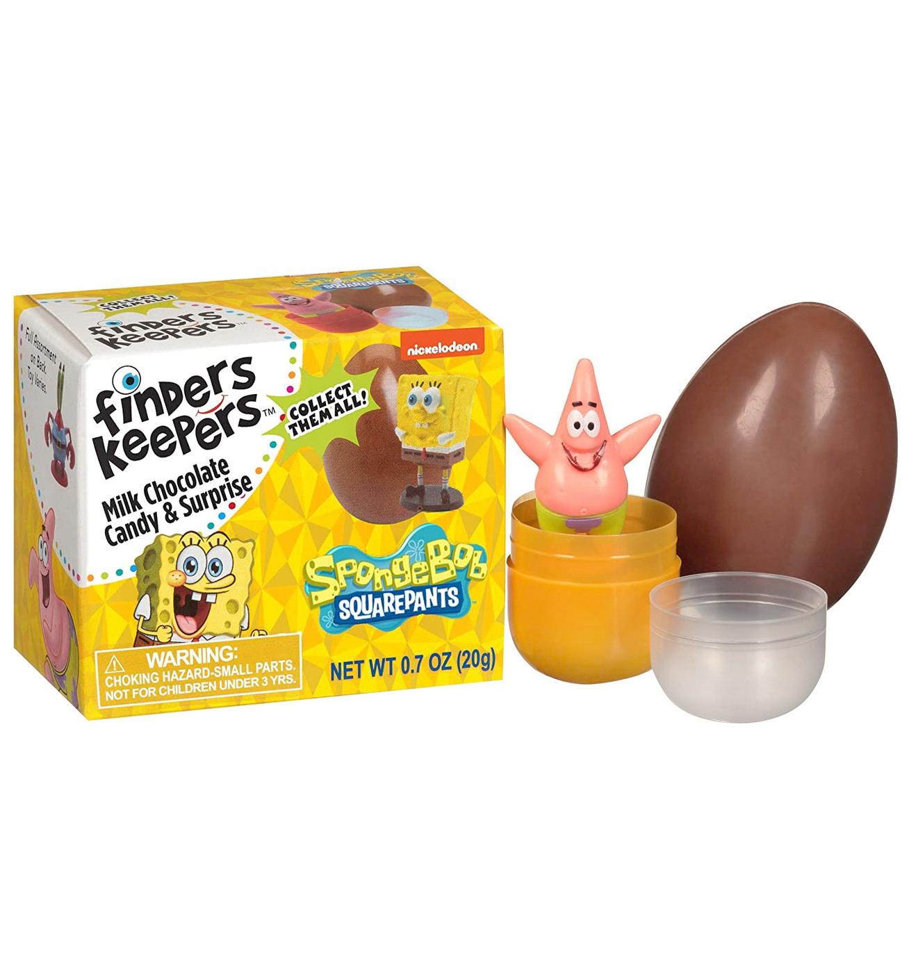 Finders Keepers SpongeBob SquarePants Milk Chocolate Candy Egg & Surprise; image 2 of 3