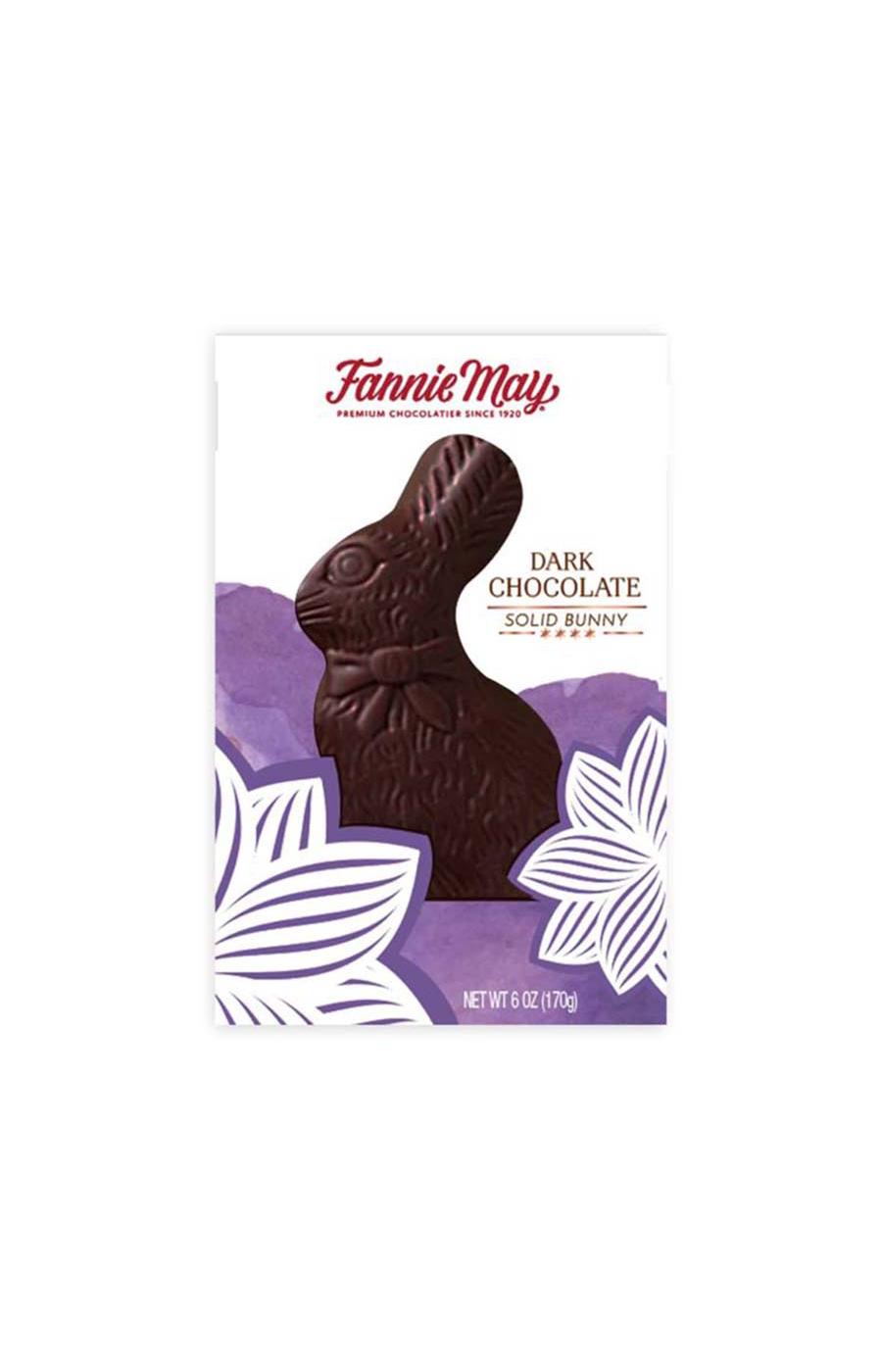 Fannie May Dark Chocolate Solid Bunny Easter Candy; image 1 of 3