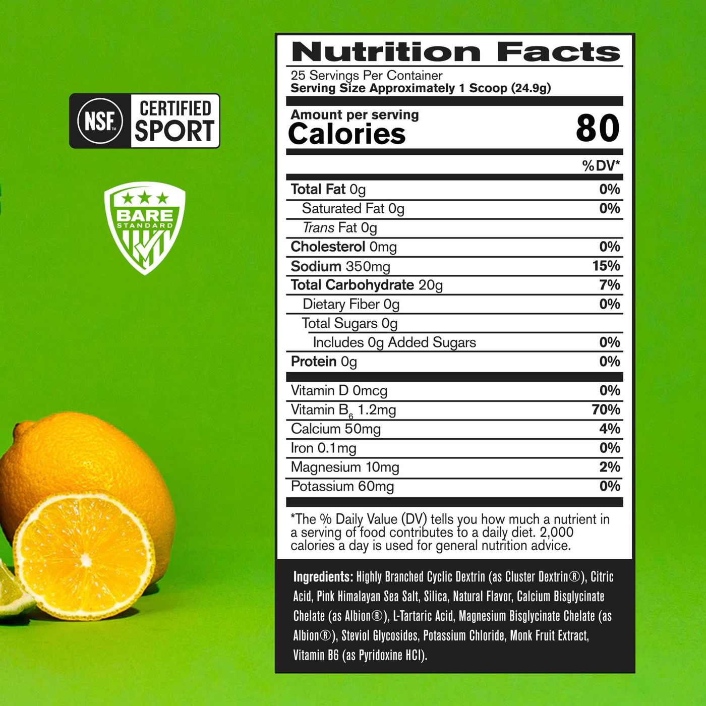 Bare Performance Nutrition G.1.M Sport - Lemon Lime; image 2 of 2