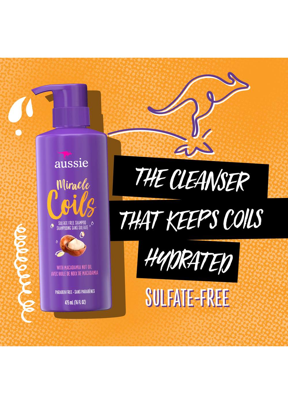 Aussie Miracle Coils Sulfate-Free Shampoo; image 4 of 10