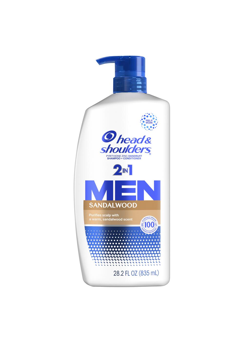 Head & Shoulders Men 2 in 1 Dandruff Shampoo + Conditioner - Sandalwood - Shampoo at H-E-B