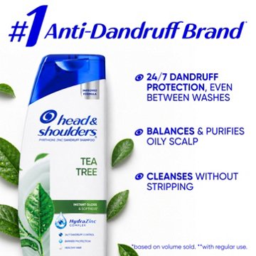 Head & Shoulders 2 in 1 Dandruff Shampoo & Conditioner, Anti-Dandruff Treatment, Tea Tree Oil