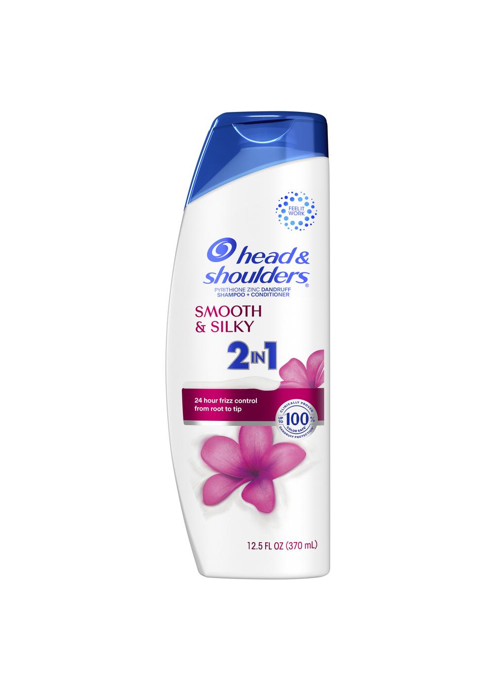 Head & Shoulders 2 in 1 Dandruff Shampoo + Conditioner - Smooth & Silky; image 1 of 11