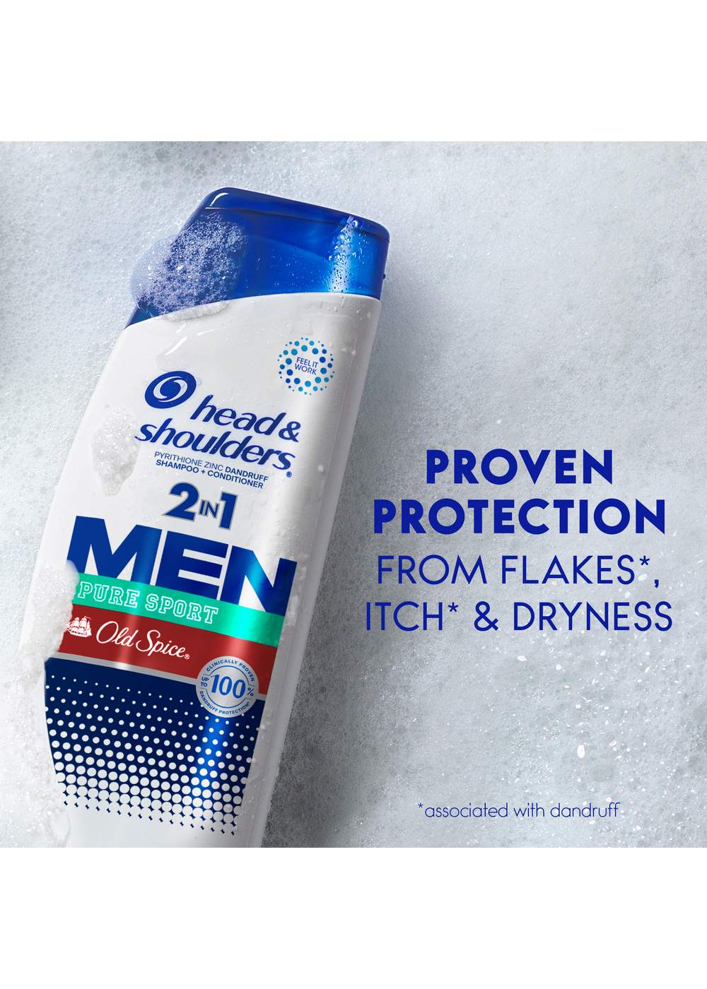 Head & Shoulders Old Spice Men 2 in 1 Dandruff Shampoo + Conditioner - Pure Sport; image 11 of 11