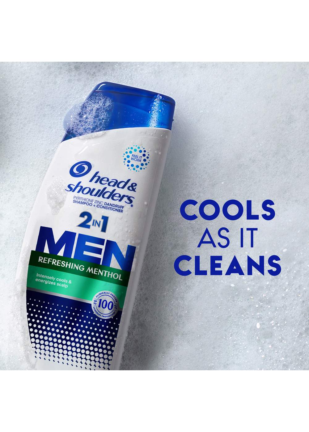 Head & Shoulders 2 in 1 Men Dandruff Shampoo + Conditioner - Refreshing Menthol; image 9 of 11