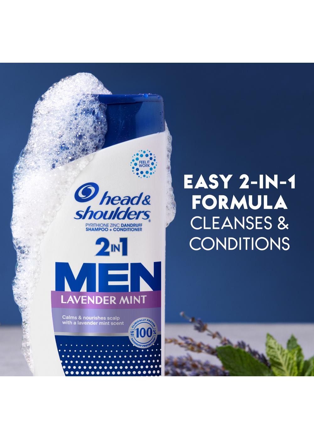 Head & Shoulders Men 2 in 1 Dandruff Shampoo + Conditioner - Lavender Mint; image 2 of 11