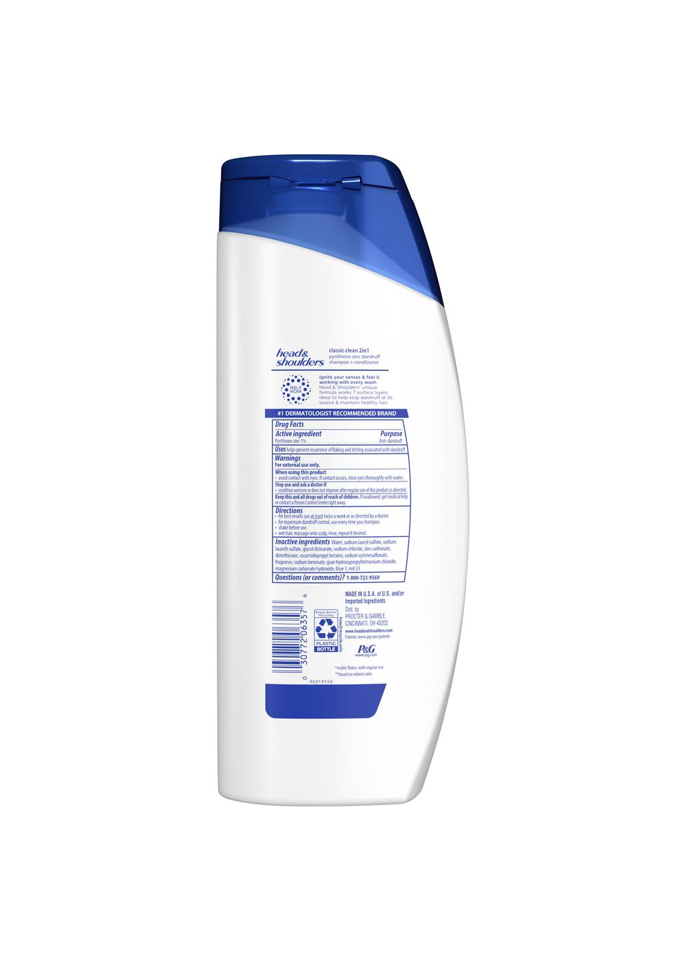 Head & Shoulders 2 in 1 Dandruff Shampoo + Conditioner - Classic Clean; image 10 of 11