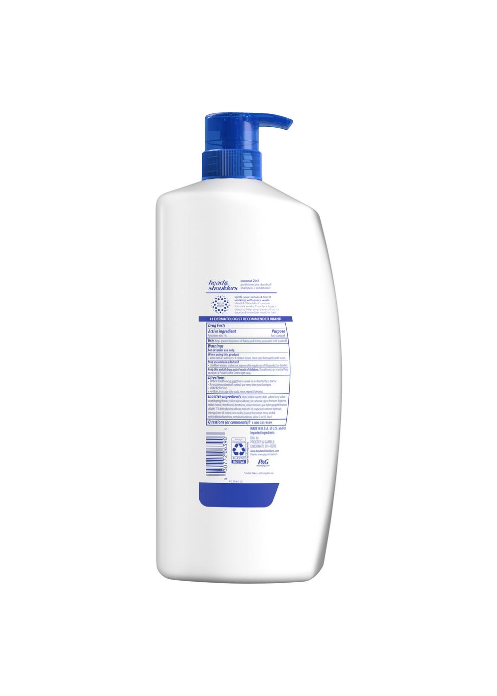 Head & Shoulders 2 in 1 Dandruff Shampoo and Conditioner - Coconut; image 9 of 11