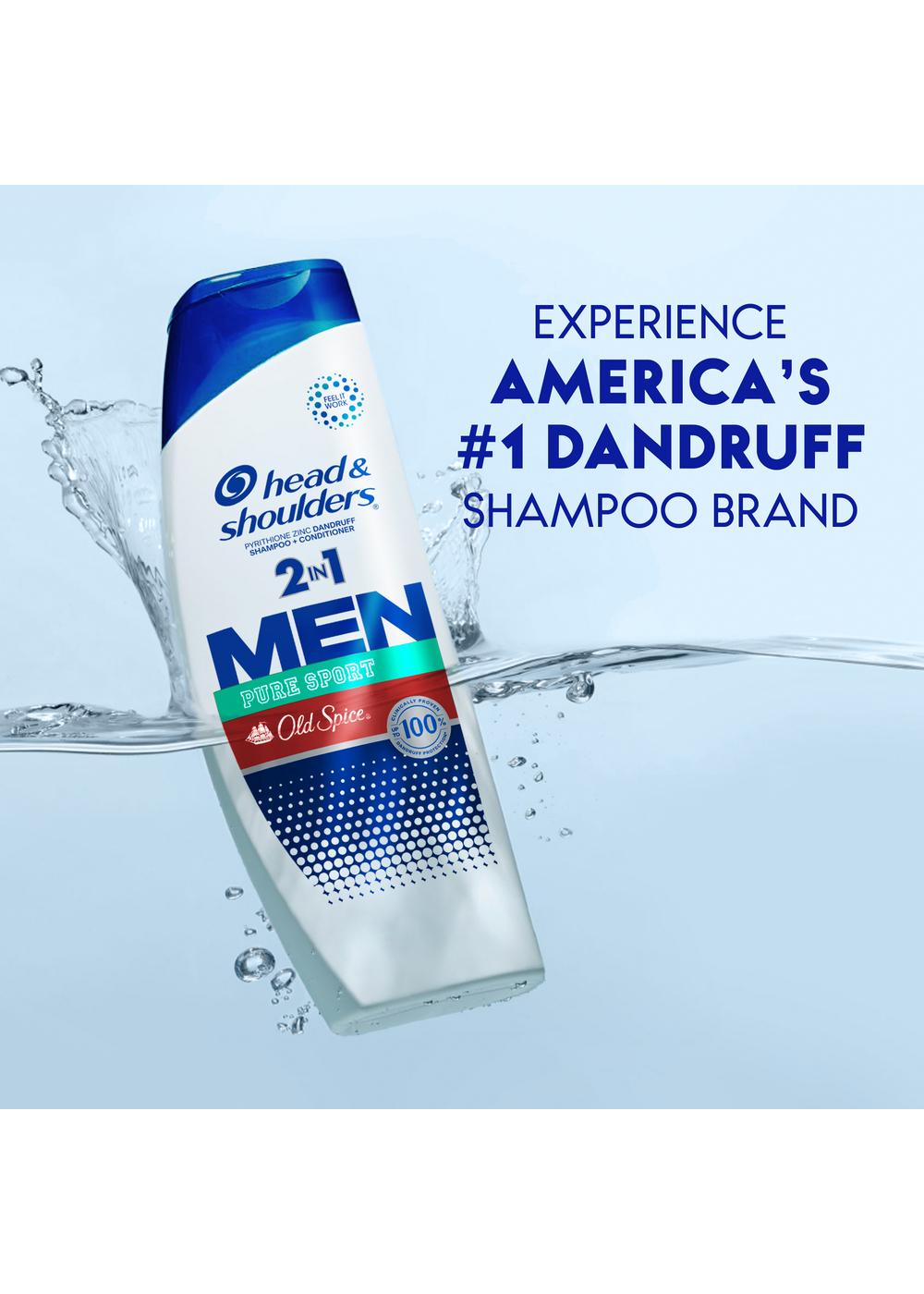 Head & Shoulders Old Spice Men 2 in 1 Dandruff Shampoo + Conditioner - Pure Sport; image 4 of 11