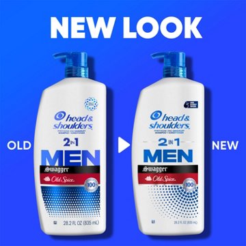 Head & Shoulders Men's 2 in 1 Dandruff Shampoo & Conditioner, Anti-Dandruff Treatment, Old Spice Swagger
