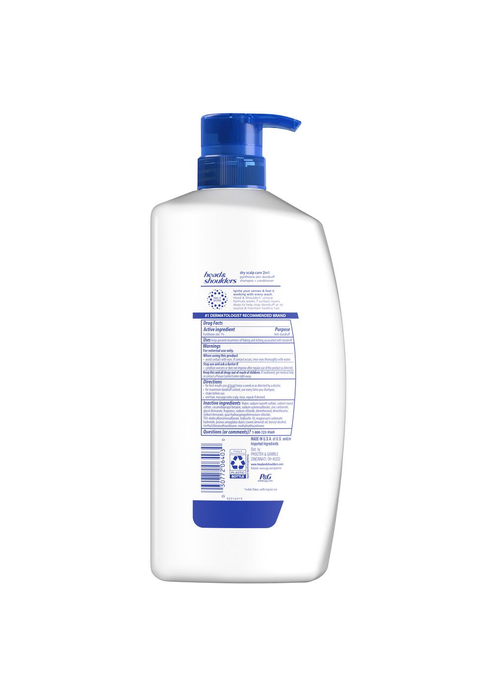 Head & Shoulders 2 in 1 Dandruff Shampoo + Conditioner - Dry Scalp Care; image 2 of 11