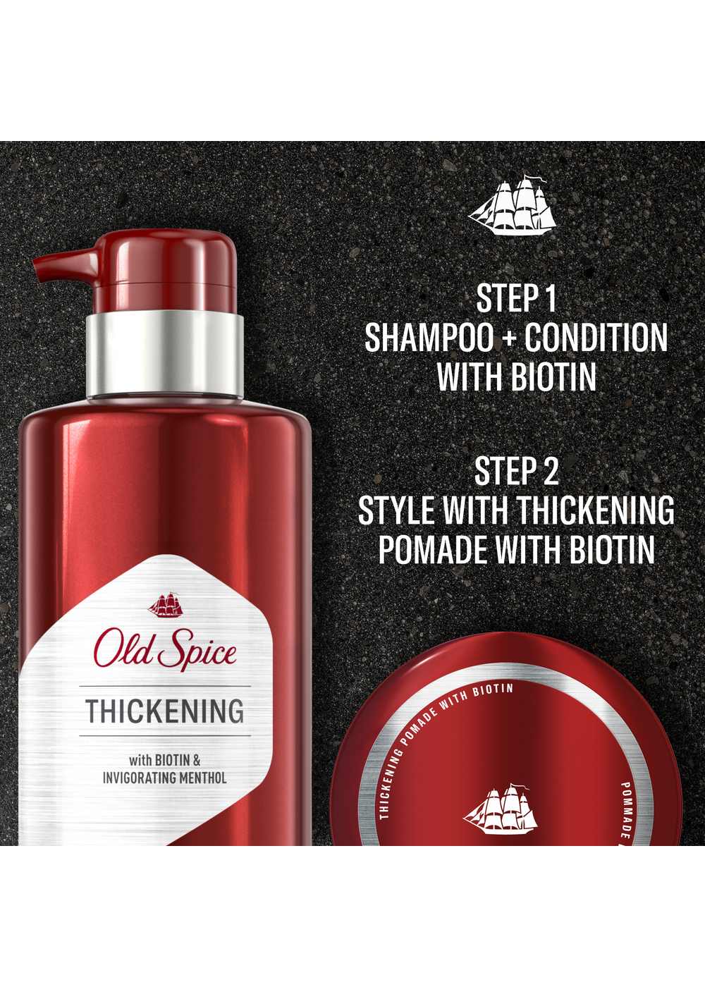 Old Spice Thickening 2-in-1 Shampoo + Conditioner - Biotin & Invigorating Menthol; image 3 of 6