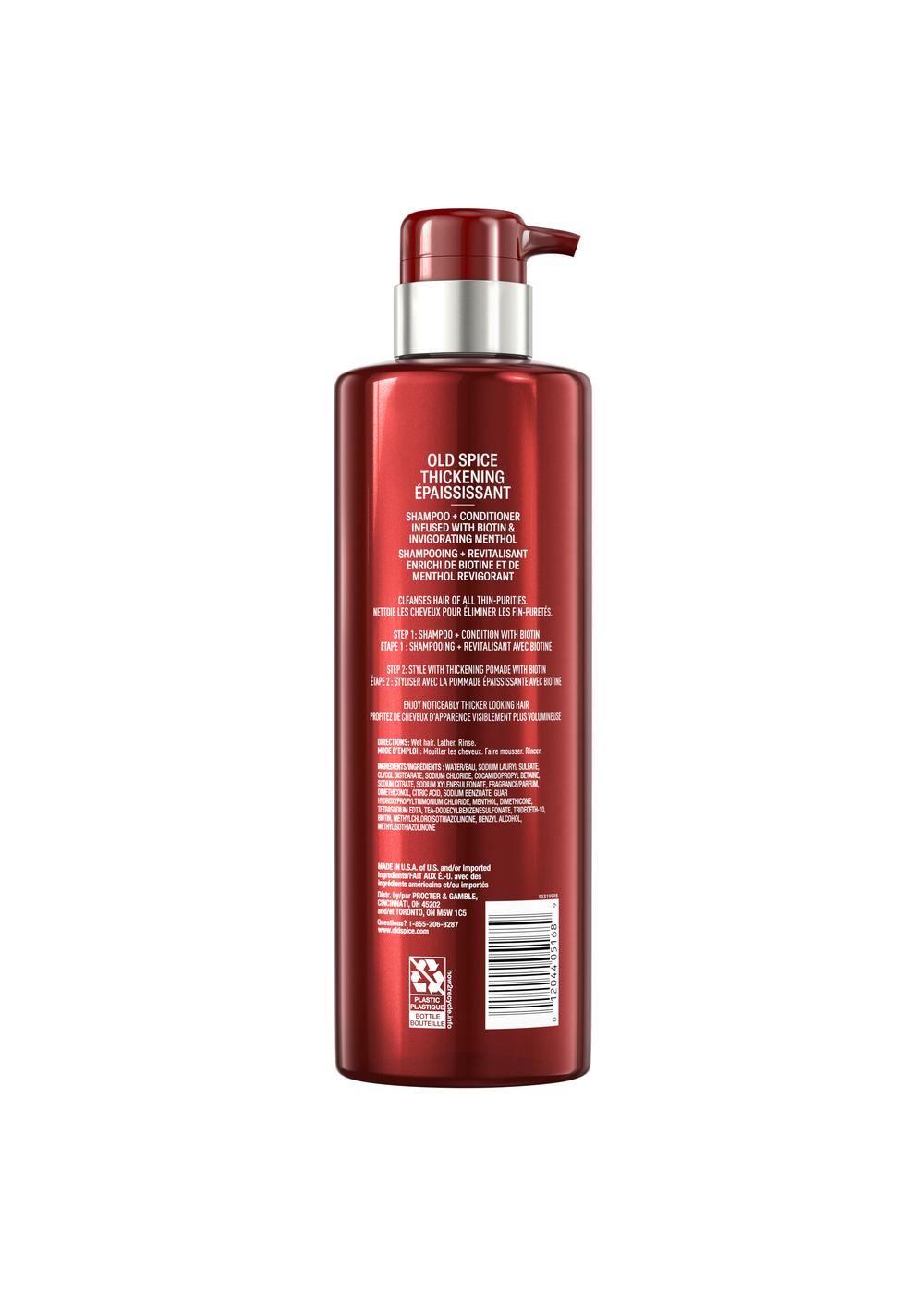 Old Spice Thickening 2-in-1 Shampoo + Conditioner - Biotin & Invigorating Menthol; image 4 of 6