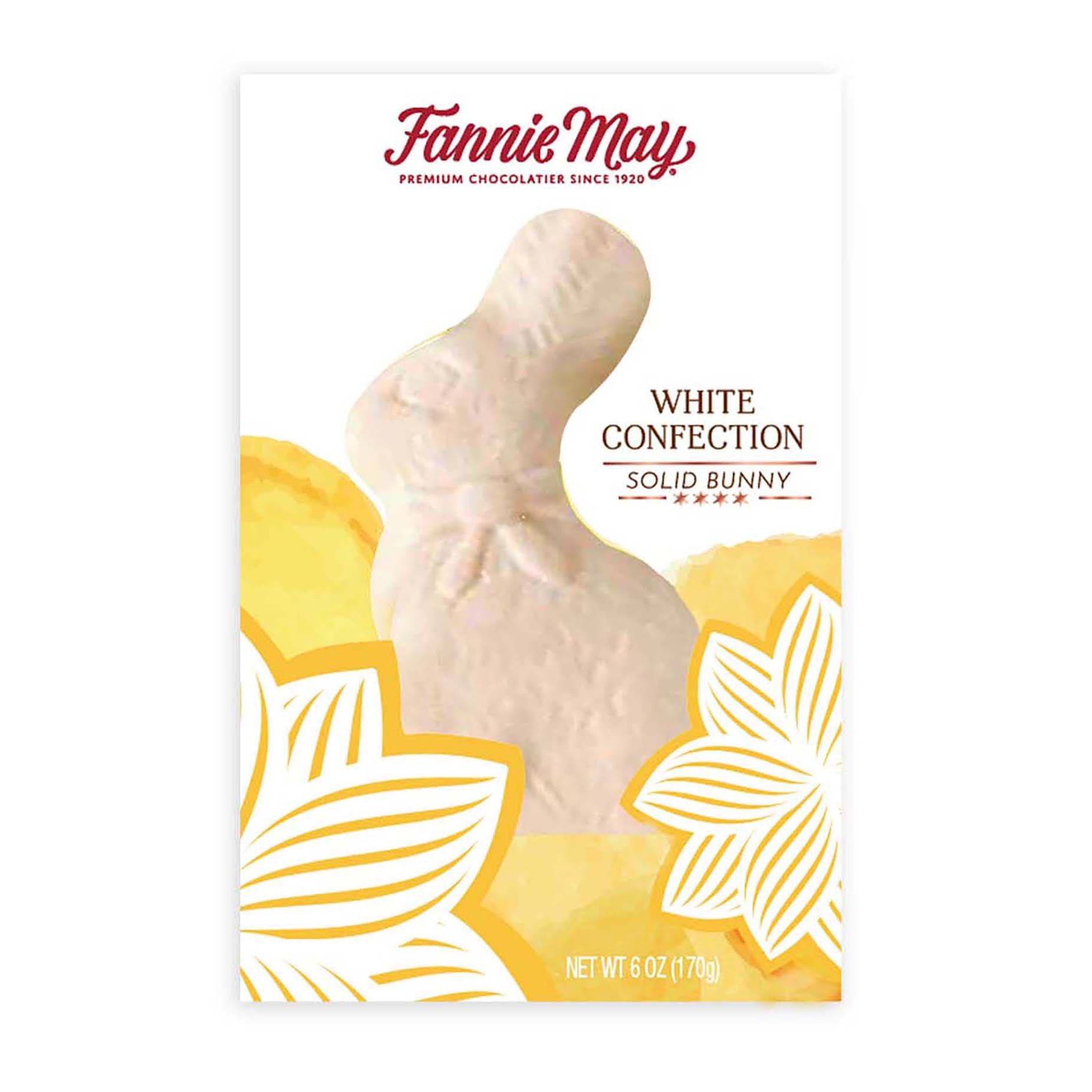 Fannie May White Confection Solid Bunny Easter Candy Shop Candy at HEB