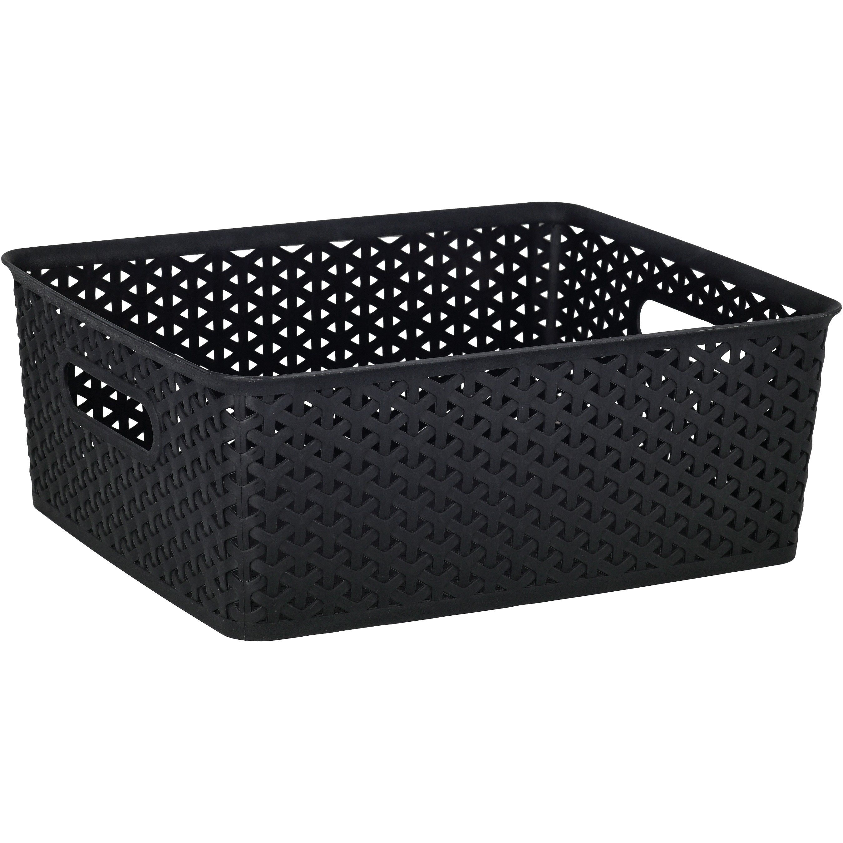 our goods Cross Weave Rectangle Storage Bin - Black - Shop Storage bins ...