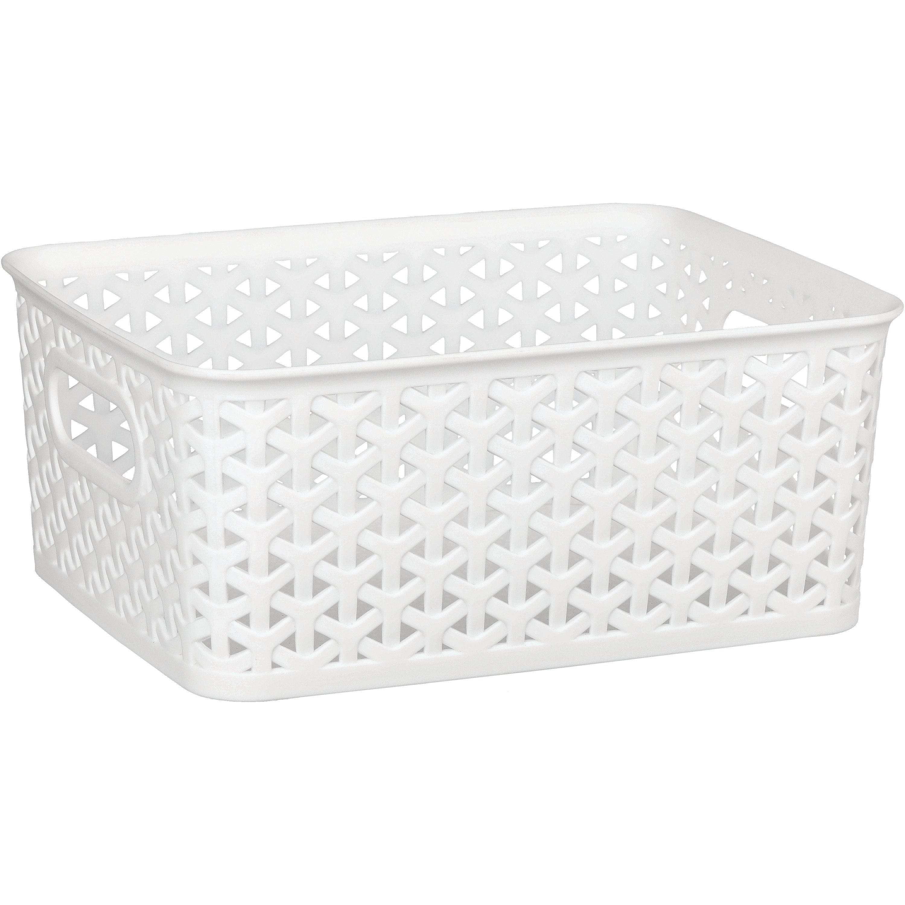 our goods Cross Weave Rectangle Storage Bin, Small - White - Shop ...
