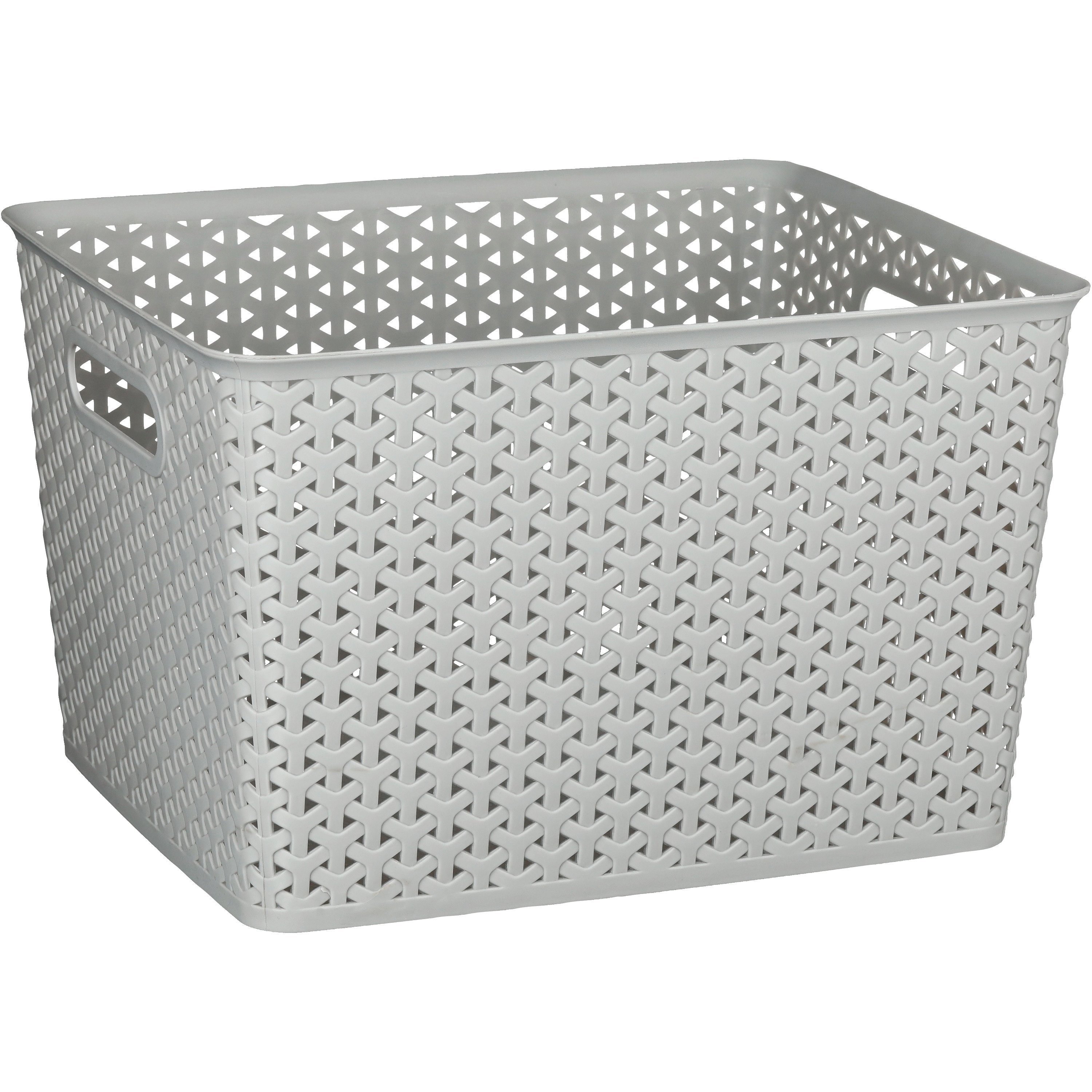 our goods Cross Weave Rectangle Storage Bin Gray Shop Storage bins