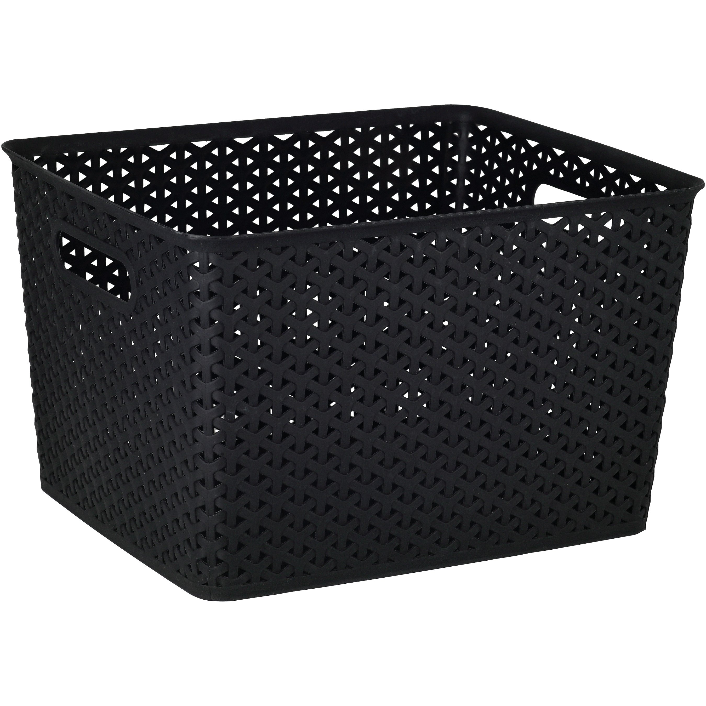 our goods Cross Weave Rectangle Storage Bin - Black - Shop Storage bins ...