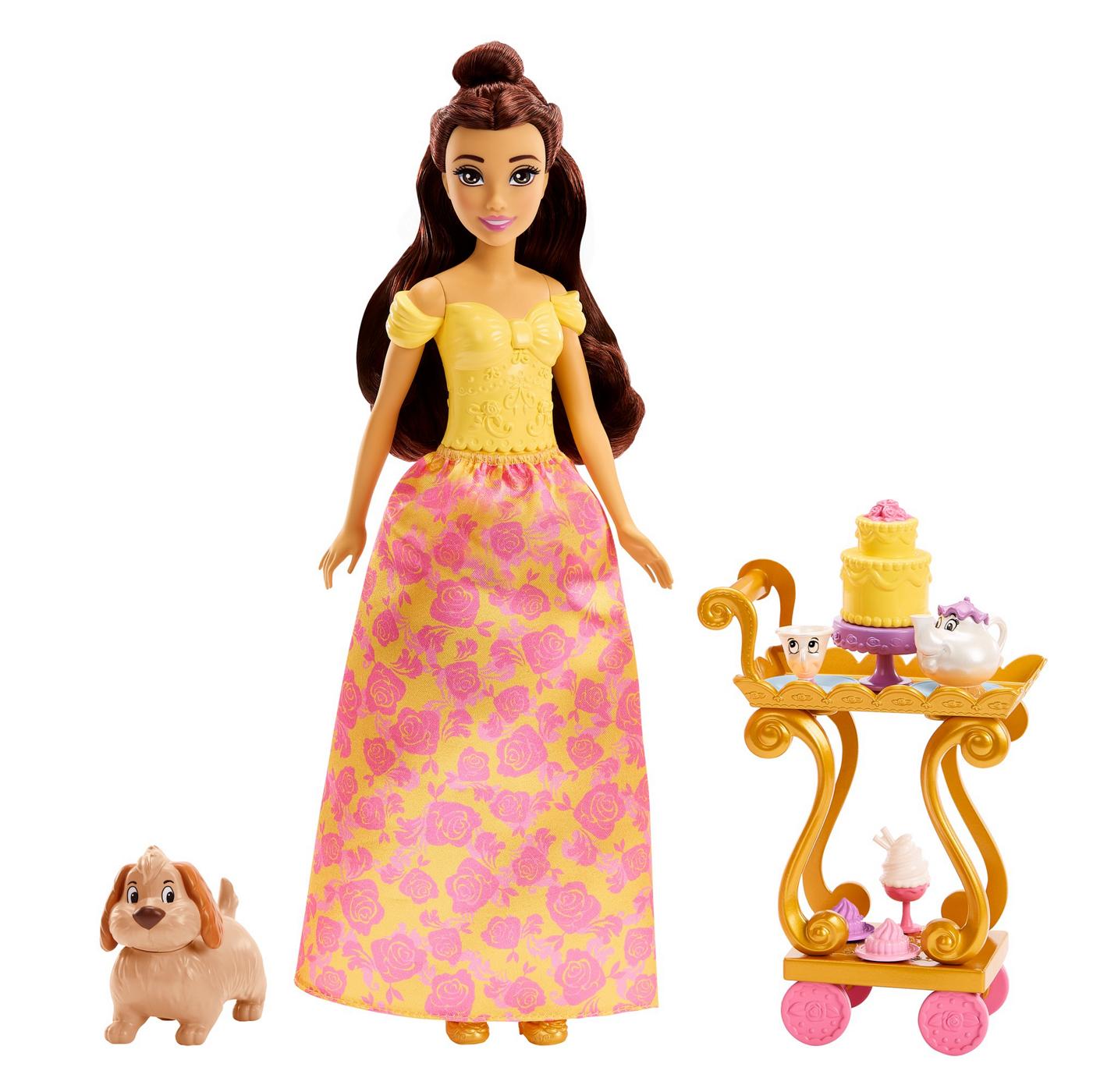 Disney Princess Belle s Tea Time Cart Doll Set Shop Action