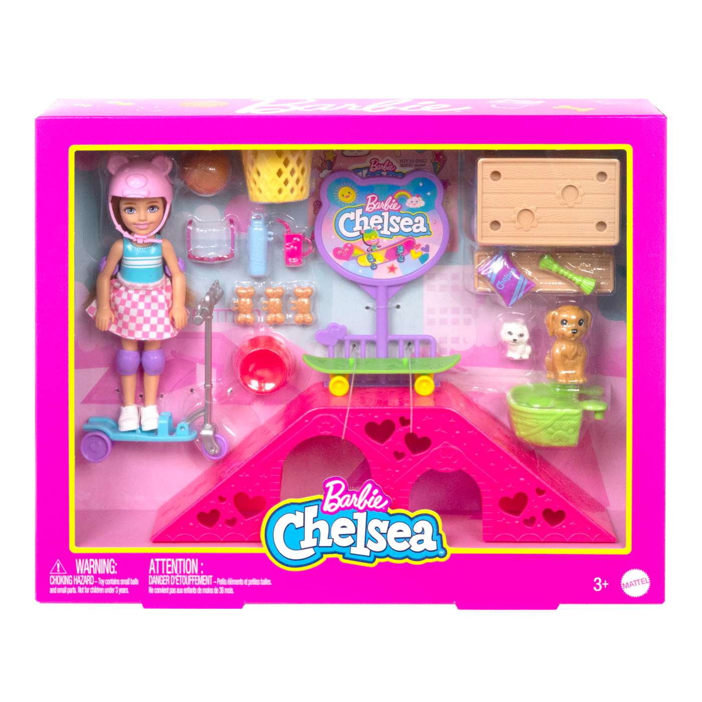 Barbie Chelsea Skatepark Play Set with Puppies; image 1 of 2