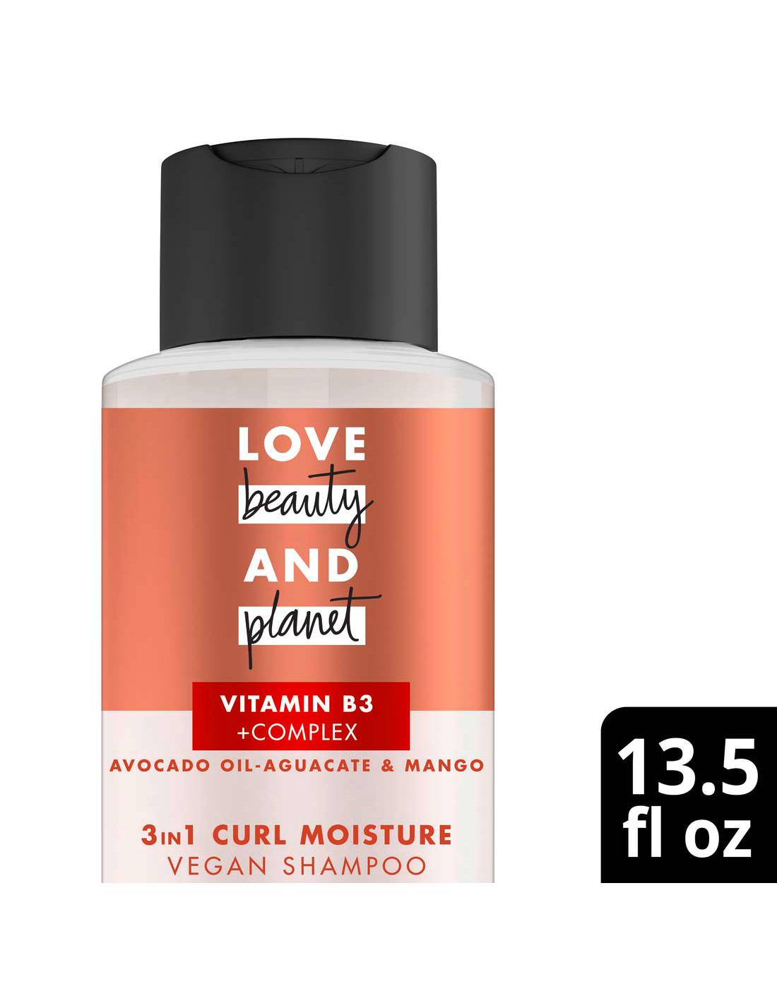 Love Beauty and Planet 3-In-1 Curl Moisture Vegan Shampoo - Avocado Oil & Mango; image 3 of 3