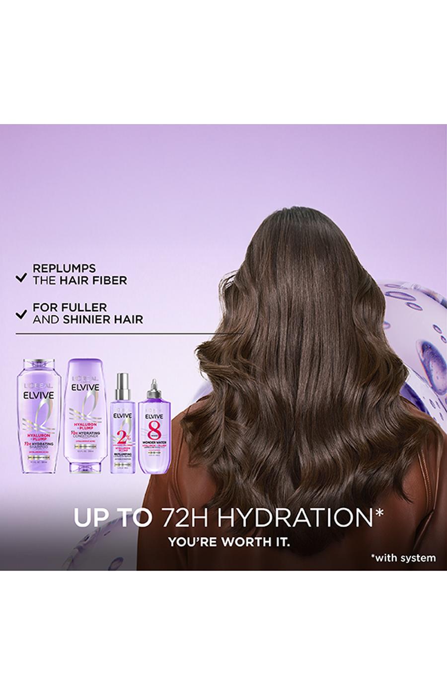 L'Oréal Paris Elvive Hyaluron + Plump 72hr Hydrating Shampoo; image 3 of 7