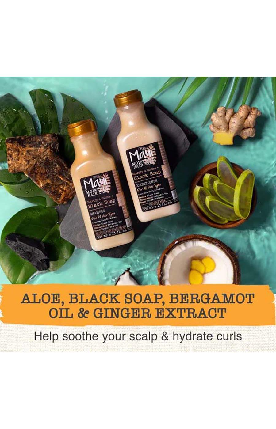 Maui Moisture Scalp Soothing + Black Soap Shampoo; image 3 of 4