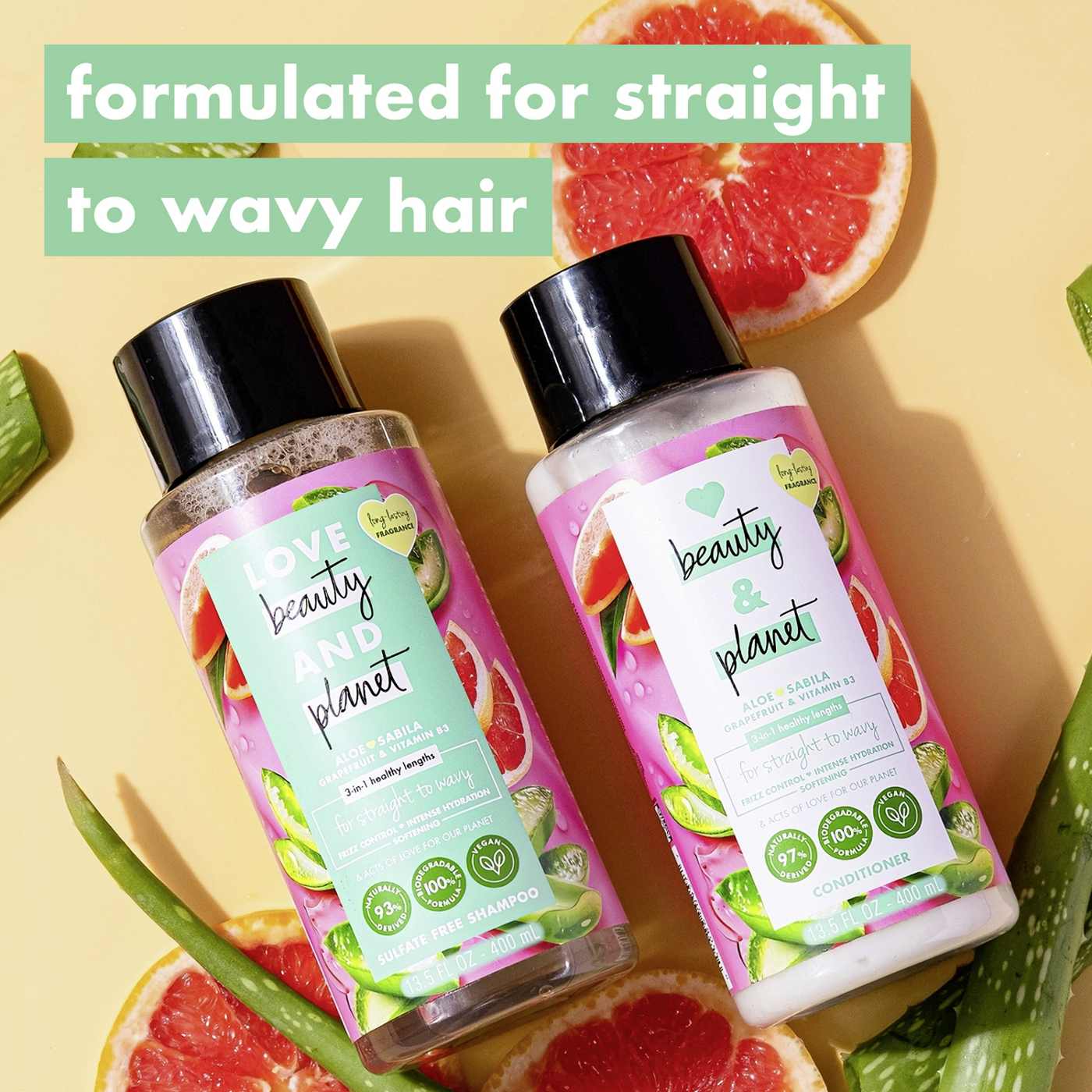 Love Beauty and Planet 3-In-1 Healthy Lengths Vegan Shampoo - Aloe & Pink Grapefruit; image 9 of 10