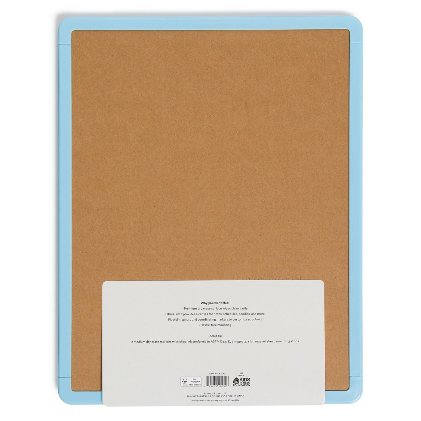 U Brands Contempo Blue Frame Dry Erase Board; image 3 of 4