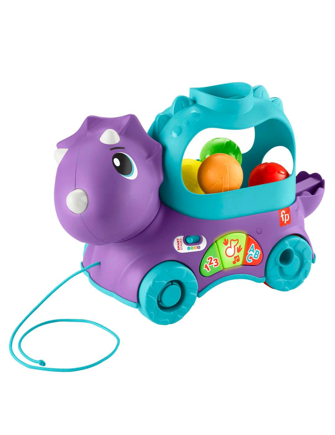 FisherPrice Poppin’ Triceratops Interactive Ball Popper Pull Toy