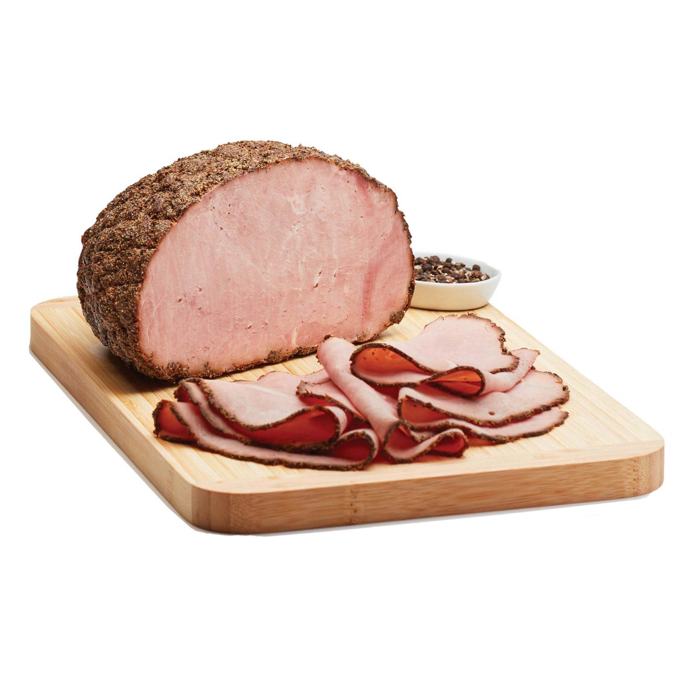 H-E-B Deli Black Pepper Uncured Ham, Custom Sliced; image 1 of 2