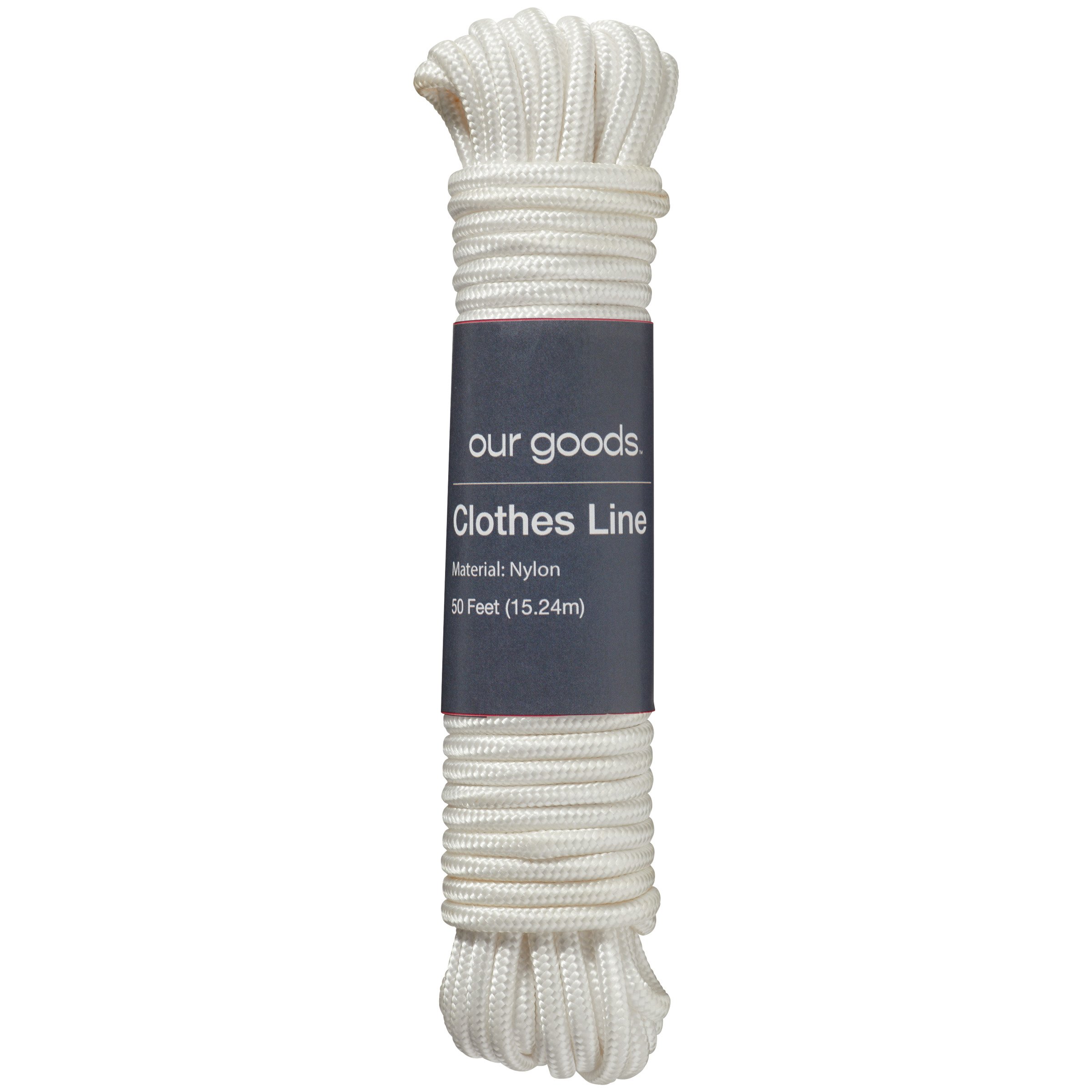 our goods Nylon Clothes Line Rope - White - Shop Rope & Bungee Cords at  H-E-B