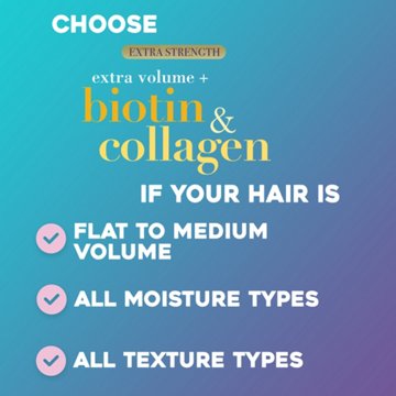 OGX Extra Strength Extra Volume + Biotin & Collagen Shampoo