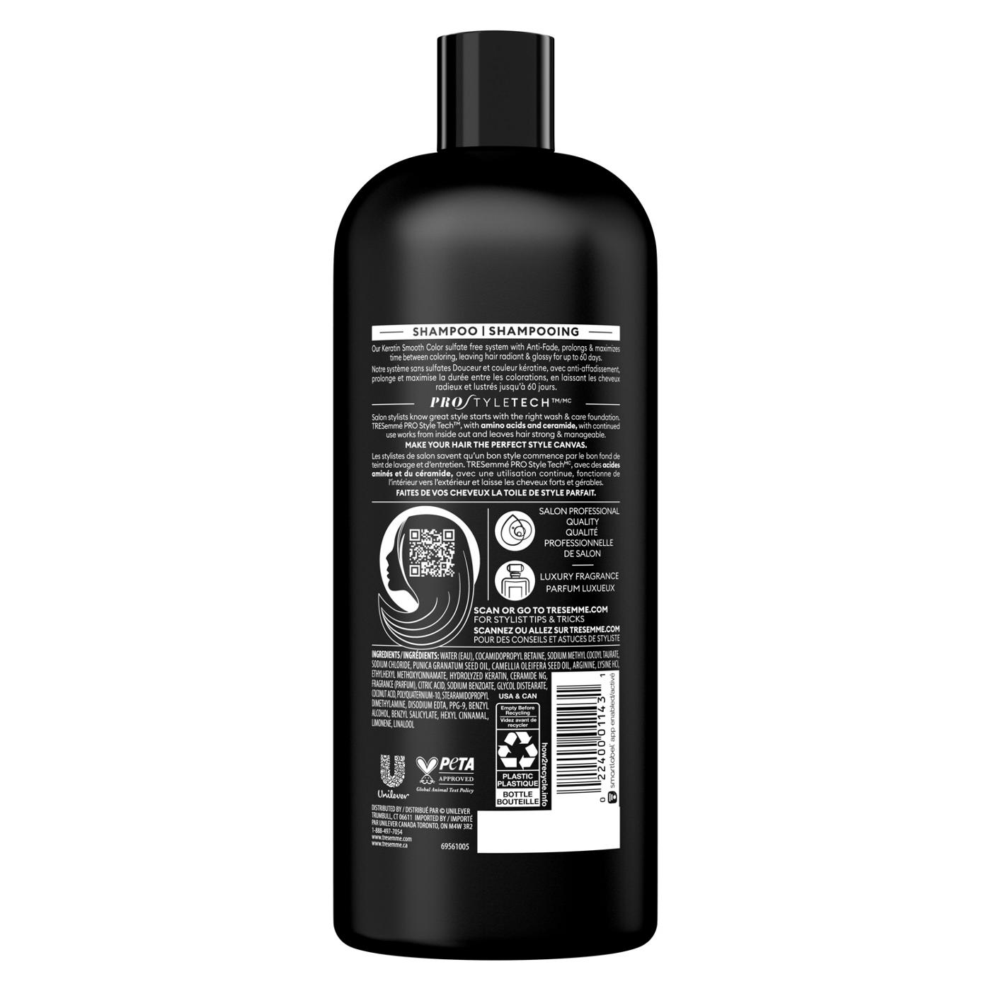 TRESemmé Cruelty Free Keratin Smooth Color Sulfate-Free Shampoo; image 2 of 7